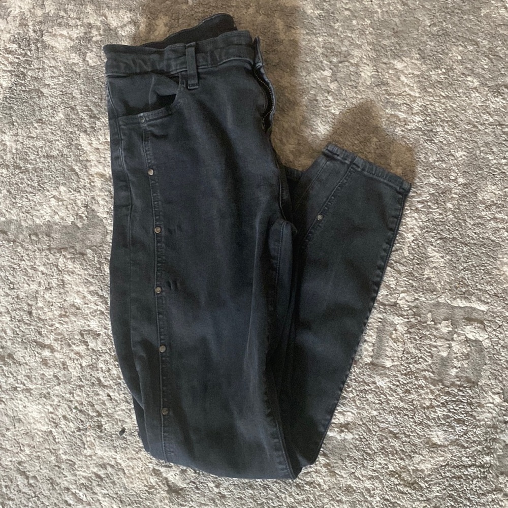 J. Brand Beaded Low Rise Skinny Ankle Cropped Jeans